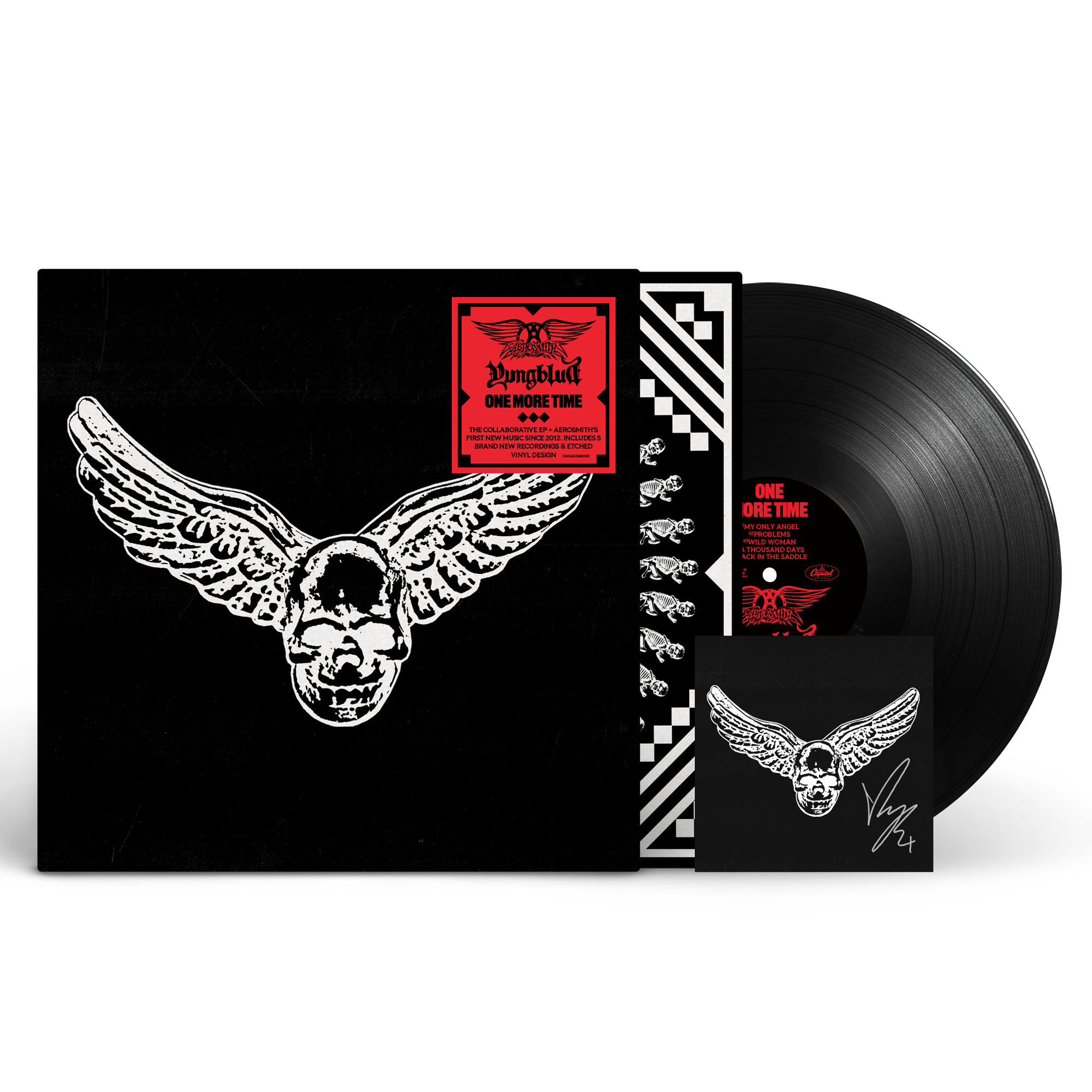 Aerosmith & YUNGBLUD - One More Time - Vinyle Noir + Carte Dédicacée