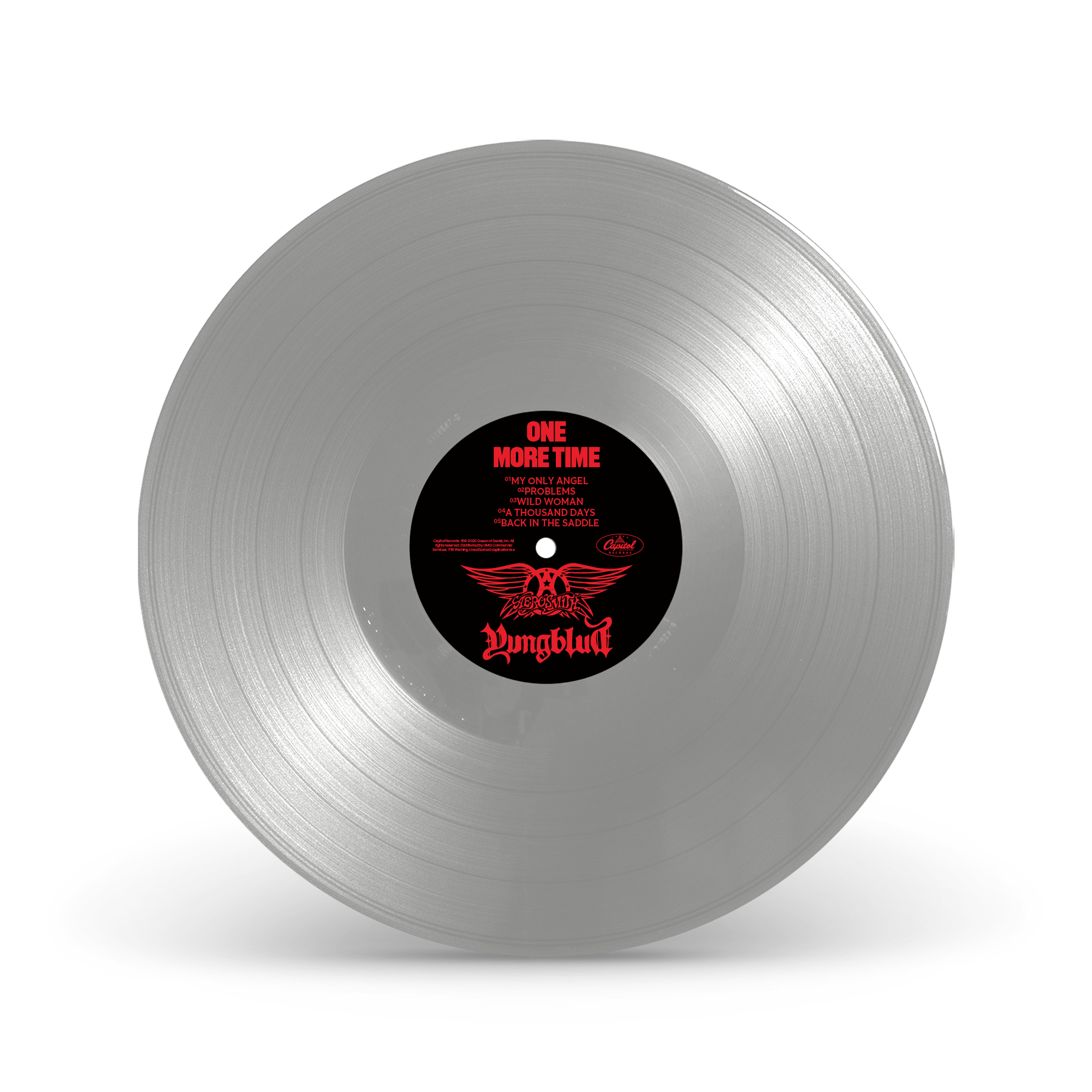 Aerosmith & YUNGBLUD - One More Time - Vinyle Argenté (YUNGBLUD Store Exclusive) + Carte Dédicacée